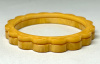 BS7 marbled lemon bakelite daisy spacer bangles